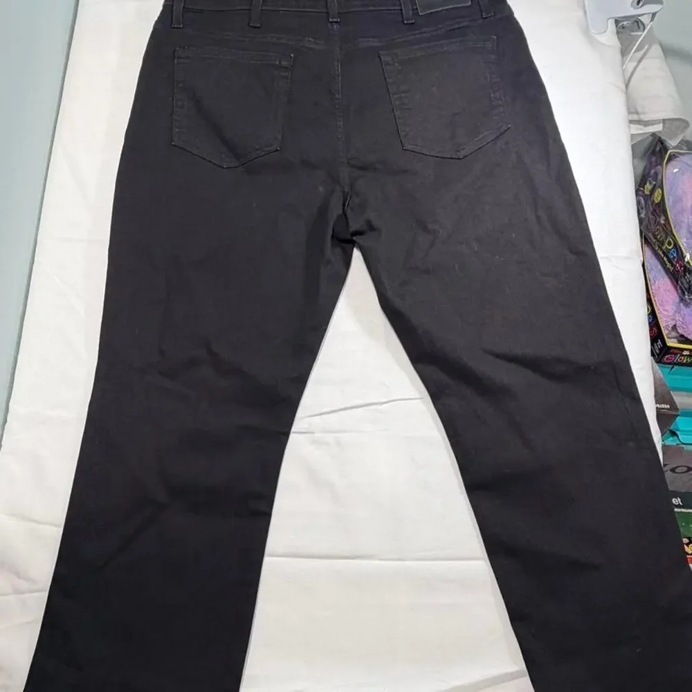 Tommy Jeans Men's Straight Leg Jeans 36x34 Black Denim Stretch - 99% Cotton
